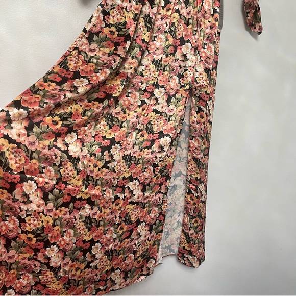 NSR Valerie Long Sleeve Dress In Coral Multicolor - New With Tag - Reemoly - Picture 5 of 10